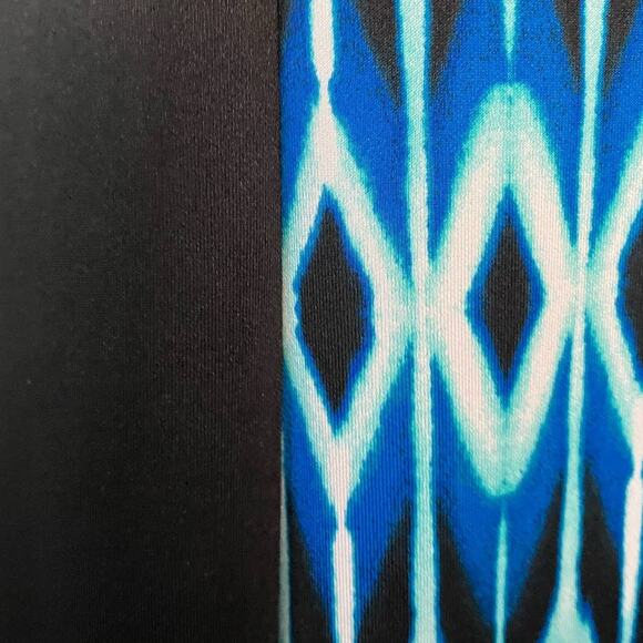 Calvin Klein Women's Blk/Blue Geometric Print Sleeveless Sheath Dress SZ 8 - Picture 7 of 11